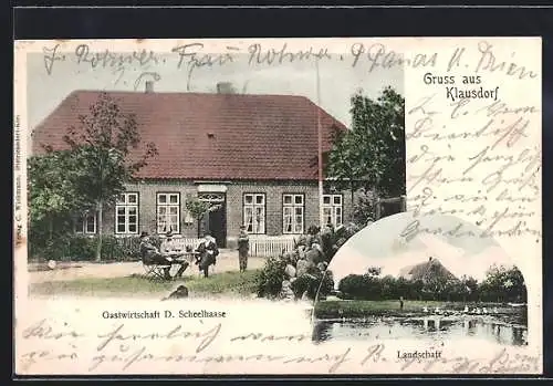 AK Klausdorf / Schwentine, Gastwirtschaft D. Scheelhaase, Landschaft