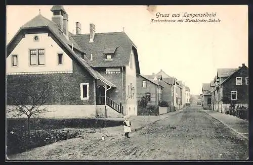 AK Langenselbold, Gartenstrasse mit Kleinkinder-Schule