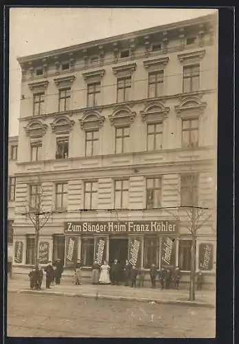 Foto-AK Wilhelmsburg / Harburg, Restaurant Zum Sänger-Heim von Franz Köhler