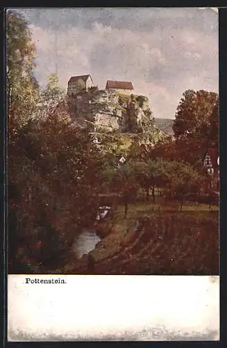 AK Pottenstein, Blick nach der Burg