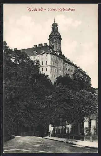 AK Rudolstadt, am Schloss Heidecksburg