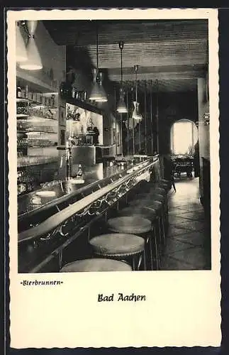 AK Aachen, Gasthaus Bierbrunnen, Theke