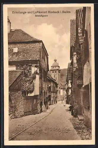 AK Mosbach i. Baden, Blick in die Schlossgasse