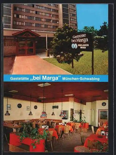 AK München-Schwabing, Gasthaus bei Marga, Leopoldstrasse 254