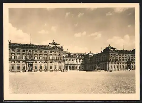 AK Würzburg, Residenz, Aussenansicht