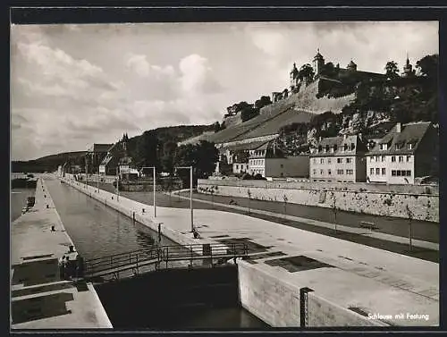 AK Würzburg, Schleuse mit Festung