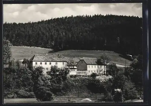 AK Langenorla /Kr. Pössneck, Ferienheim Schimmersburg des VEB Berggold Pössneck