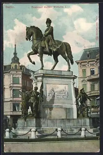 AK Stettin, Denkmal Kaiser Wilhelm I.