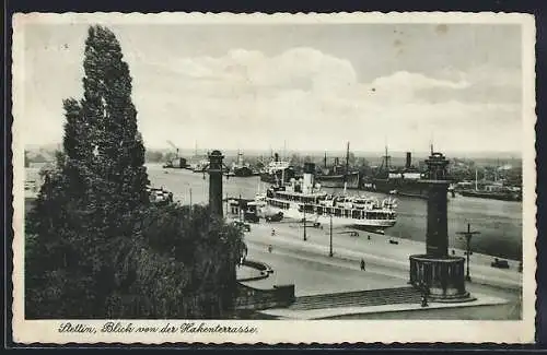 AK Stettin, Blick von der Hakenterrasse