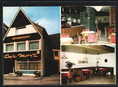 AK Mellrichstadt, Cafe Restauratn J. Moritz, Marktplatz 12, Innenansichten