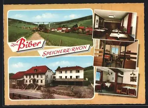 AK Speicherz, Ortsansicht, Gasthaus Zum Biber