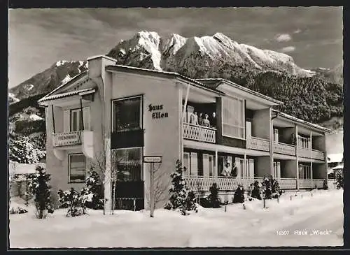 AK Oberstdorf, Hotel Haus Wieck, Bahnhofstrasse 8