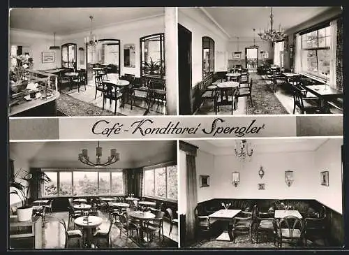 AK Lindau-Schachen /Bodensee, Cafe Spengler, Innenansichten