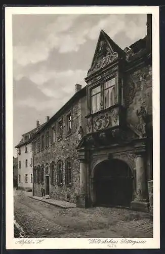 AK Alsfeld in Hessen, Wallachshaus in der Rittergasse