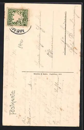 AK Memmingen, Marktplatz mit Rathaus