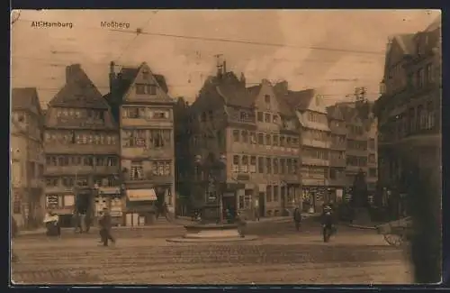 AK Hamburg, Messberg mit Passanten