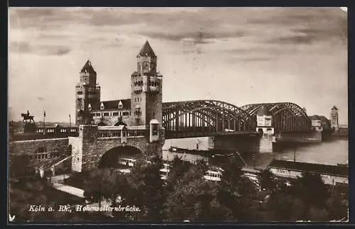 AK Köln a. Rh., Hohenzollernbrücke