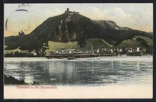 AK Rhöndorf, Teilansicht und der Drachenfels