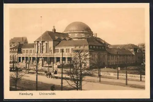 AK Hamburg-Rotherbaum, Universität mit Strassenpartie