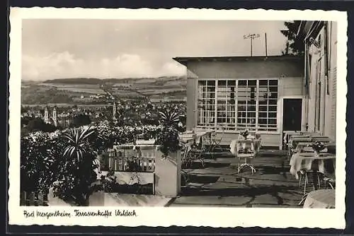 AK Bad Mergentheim, Terrassencafe Waldeck von Fritz Bock