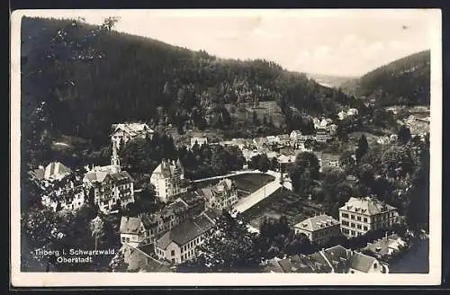 AK Triberg i. Schwarzwald, Oberstadt mit Strassenpartie