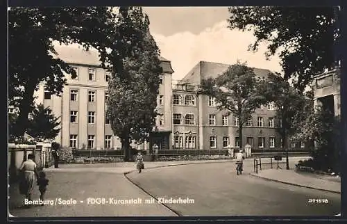 AK Bernburg an der Saale, FDGB-Kuranstalt mit Kinderheim