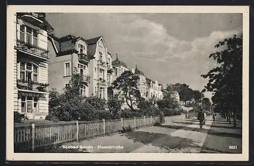 AK Bansin, Strandstrasse mit Villen