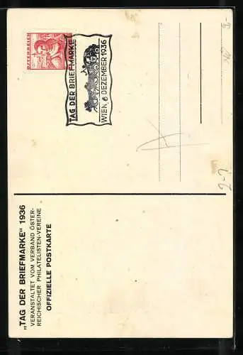 AK Wien, Tag der Briefmarke 06.12.1936