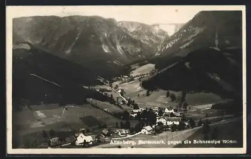 AK Altenberg /Steiermark, Gesamtansicht gegen die Schneealpe