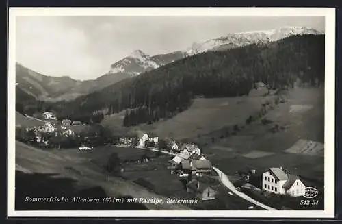 AK Altenberg /Steiermark, Ortsansicht mit Raxalpe