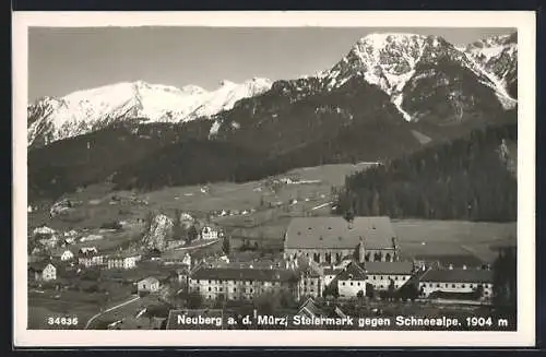 AK Neuberg a. d. Mürz, Teilansicht gegen Schneealpe