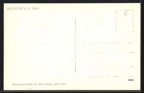 AK Neuberg a. d. Mürz, Ortsansicht mit Blick ins Tal