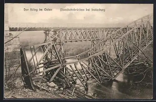 AK Insterburg, Der Krieg im Osten, Eisenbahnbrücken
