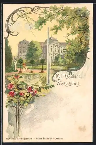 Künstler-AK Verlag Franz Scheiner: Würzburg, Kgl. Residenz