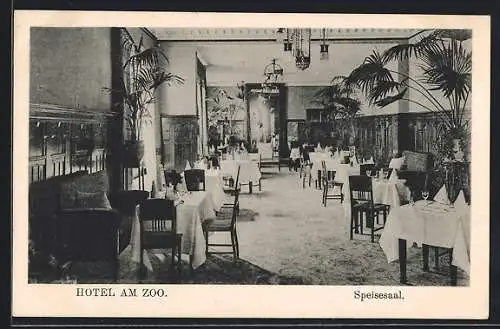 AK Berlin-Charlottenburg, Hotel am Zoo, Kurfürstendamm 25, Speisesaal