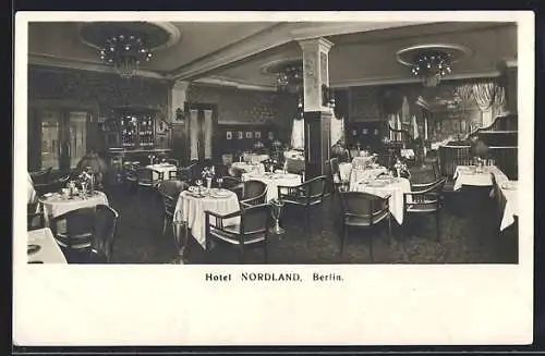 AK Berlin, Hotel Nordland, Invalidenstrasse 115, Restaurant