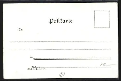 Lithographie Würzburg, Panorama mit Luitpoldbrücke, Denkmal & Domstrasse