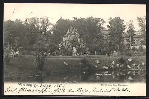 AK Würzburg, Partie aus dem Ringpark