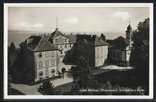 AK Insel Mainau /Bodensee, Schloss mit Kirche