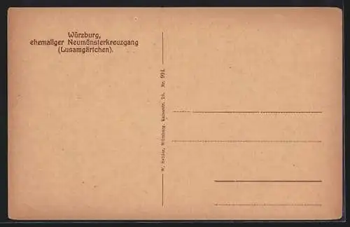 AK Würzburg, Ehemaliger Neumünsterkreuzgang, Lusamgärtchen