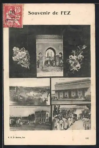 AK Fez, Bahnhof, Tor, Gebäude