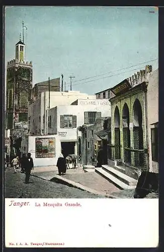 AK Tanger, La Mezquita Grande mit Leuten