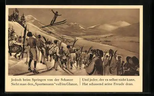 AK Skispringer springt von der Schanze