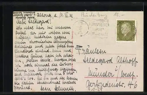 AK Paul von Hindenburg arbeitet an einer Landkarte