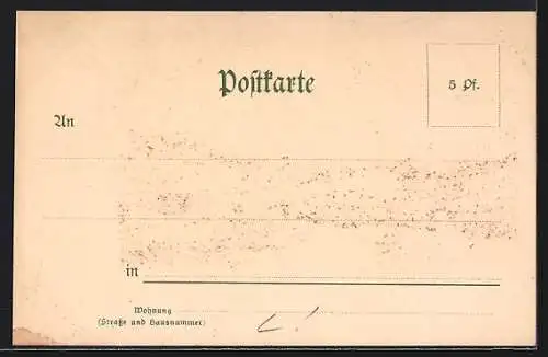Lithographie Bielefeld, Totalansicht um 1830, Wappen