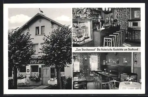 AK Hamburg-Gr. Borstel, Gasthaus Storchennest, Stavenhagenstrasse 28, Innenansichten