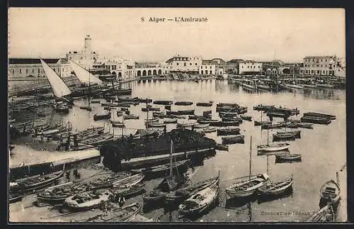 AK Alger, L`Amiraute, Partie im Hafen mit der Admiralität