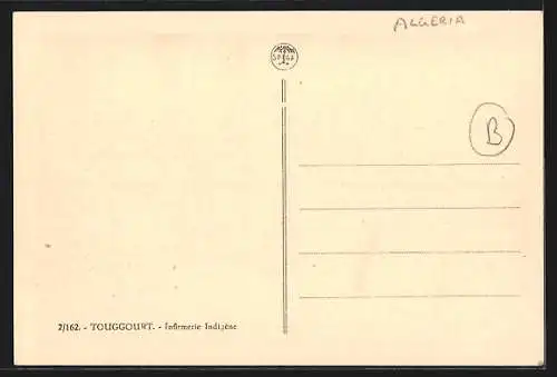 AK Touggourt, Infirmerie Indigène