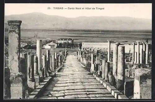 AK Timgad, Cardo Nord et Hôtel de Timgad