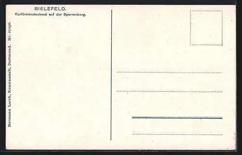 AK Bielefeld, Kürfürstendenkmal auf der Sparrenburg